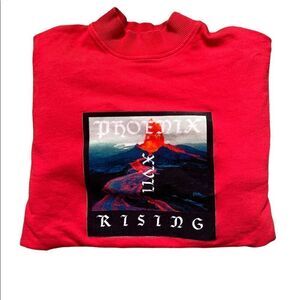 Vintage Mock Neck Sweater w/ Front Print